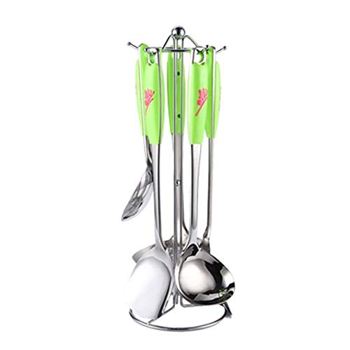1 Juego de 6 Utensilios de Cocina de Acero Inoxidable, Pala, Cuchara, Utensilios de Cocina antiadherentes, Suministros de Cocina, Utensilios de Cocina para el hogar