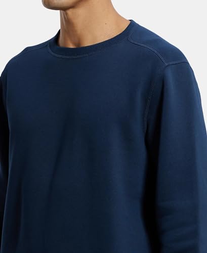 Image of Jockey US92 Men Super Combed Cotton Rich Fleece Sweatshirt with StayWarm Technology