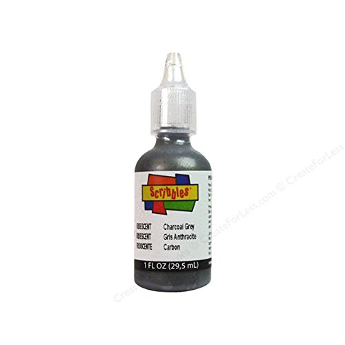 Scribbles 3d Fabric Paint 1oz-Iridescent - Charcoal Grey