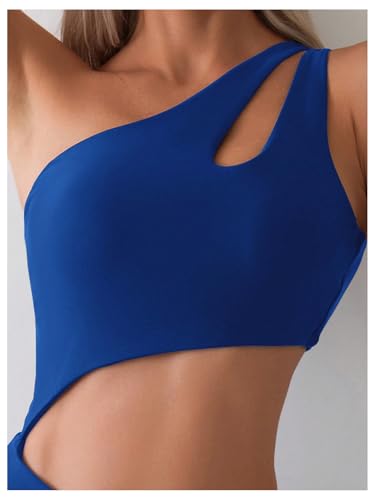 Milumia Women's Cut Out One Piece Swimsuit One Shoulder Sleeveless Wireless Bathing Suits4