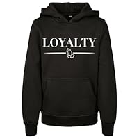 Mister Tee Unisex Children Kids Loyalty Hoody Hooded Sweatshirt, Black, 146/152