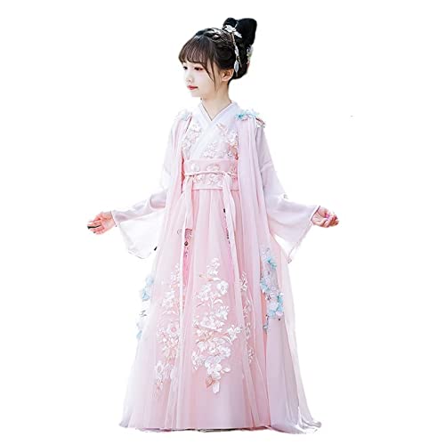 Girls Chinese Style Hanfu Dress Ancient Traditional Elegant Tang Suit