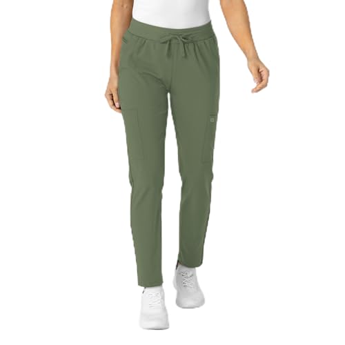 Image of Wink W123 Women's Flex-n-Reach Track Scrub Pant, Black, Large Petite