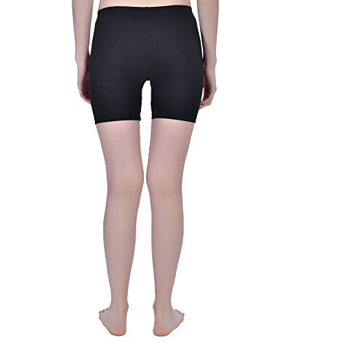 Image of Aimly Women Cotton Stretchable Cycling Gym Yoga Knee-Length Slip Shorts Pack of 2