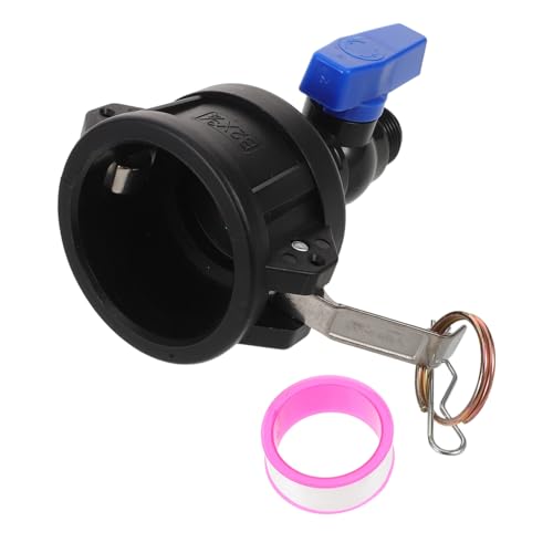 FUTUREORYY Adaptador de Válvula Bola para Tanque IBC Conector Plástico Resistente para Manguera de Jardín Hembra y Macho Cierre Duradero para Exteriores
