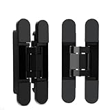 SKYFREIGHT Hidden Door Hinges,6 inch Heavy Duty Concealed Hinges,180 Degree Swing 3-Way...