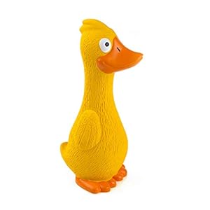 CHIWAVA 2 Pack 7.9 Inch Squeak Latex Dog Toy Yellow Duck Interactive Play for Small Medium Dogs