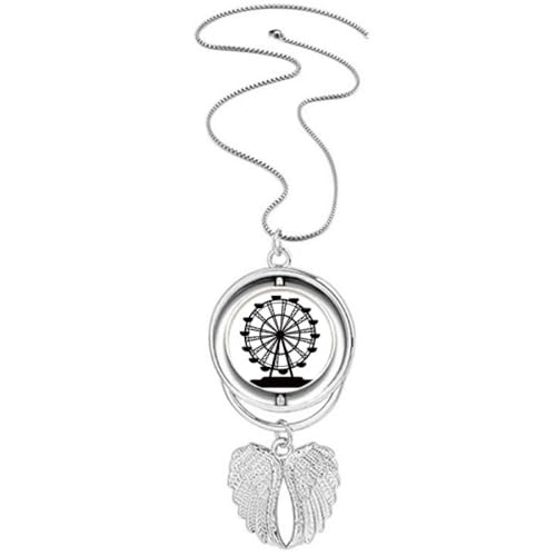 Collier ailes d'ange grande roue noir : le cadeau d'anniversaire original pour femme