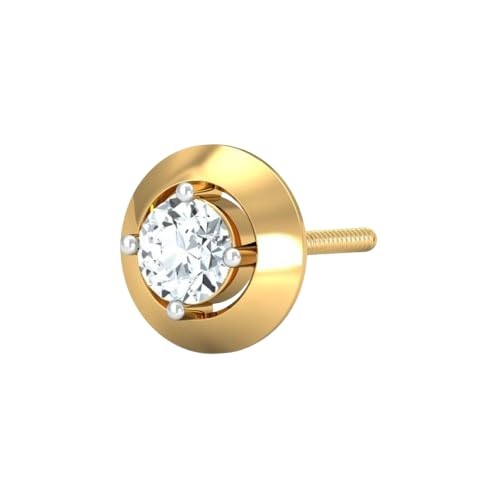 Asli Wala Diamond Studs For Men Gold 18K Stylish Small Diamonnd Earrings For Man Heera Stone Original Certified असली हीरा डायमंड इयररिंग पुरुषों के कान की बाली Real Diamondd Round Cut-image-14