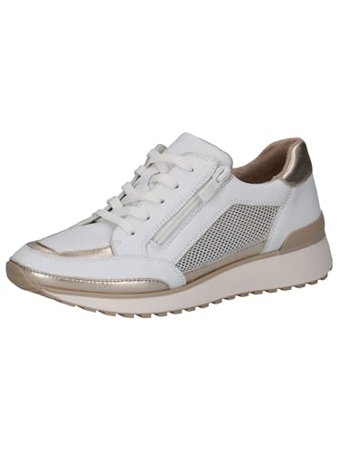Baskets basses femme à fermeture éclair CAPRICE de sport en cuir souple et confort quotidien