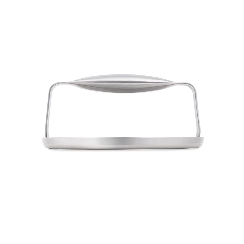 Moesta BBQ 19505 Burgerpresse Simple - Burgersmasher aus Edelstahl - 18 cm Durchmesser Patty-Maker fürs BBQ-Grillen