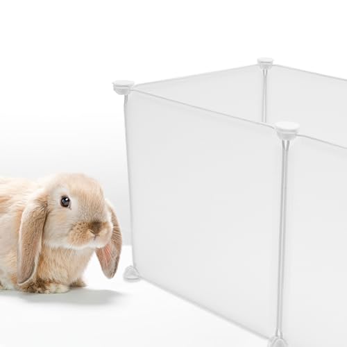 Style simple facile à assembler pour hamster et lapin : enclos intérieur modulable en résine - 5