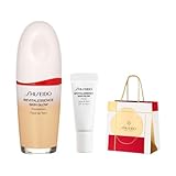 SHISEIDO ファンデーションキット | エッセンス スキングロウ ファンデーション 220 Linen SPF30 PA+++ ＋ プライマー小型（5mL） ＋ Holidayショッパー | ファンデ美容液 | リキッド状 | 無香料 | つや ハリ 色ムラカバー ホリデー | 資生堂