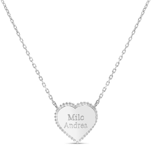 Collier personnalisé enfant argent cœur idée cadeau Noël