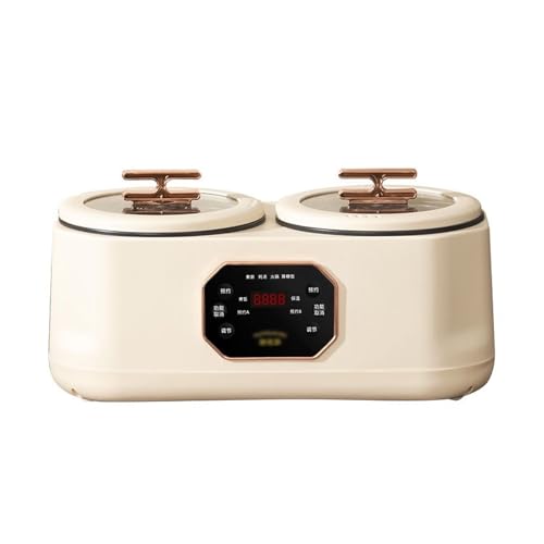 3.4L Double Spelling Rice Cooker,Multifunctional Electric Hot Pot900W Double Slow Cooker Multicooker,8-Hour Heat Preservation,Non-Stick Liner,for Camping, Outdoors and Family