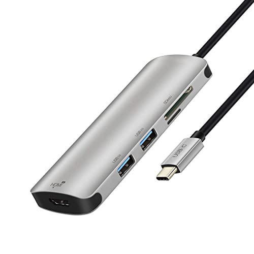 Image of Tobo USB C Hub HDMI Adapter, 6 in 1 Type C Hub Adapter (USB-C 6 in 1)