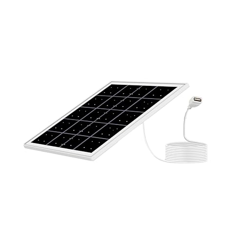 NORWILL Panel solar, cargador de panel solar portátil impermeable para exteriores, cargador de batería solar con salida USB para camping, senderismo, cargador de teléfono