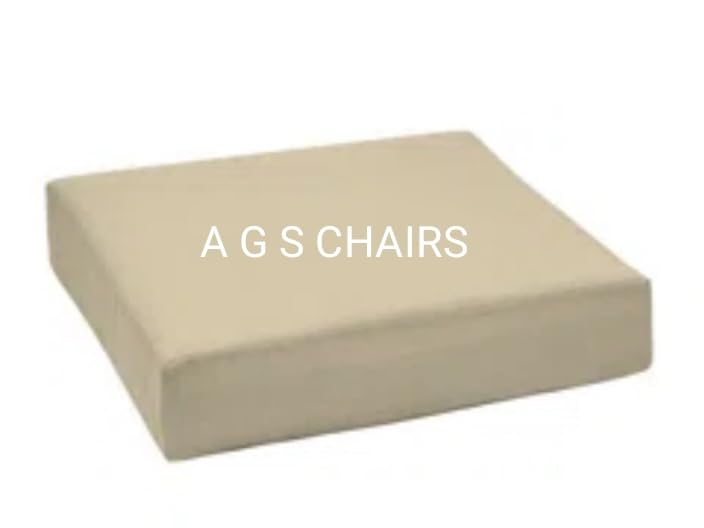 Image of A G S Chairs Sofa Foam Cushion with Zip Cover Attractive Colour (20 x 20 x 4, Cream)
