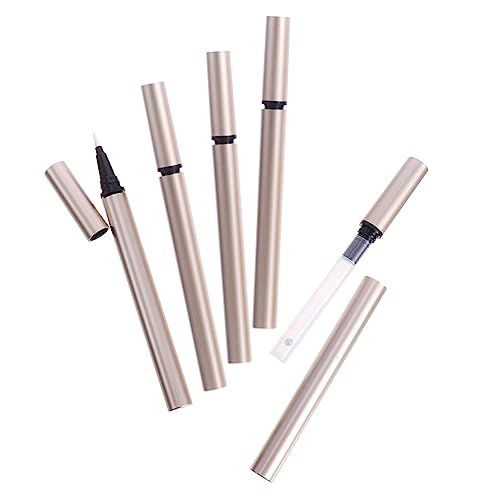 Veemoon 5 piezas Unidades Tubos Vacíos para Delineador Líquido Recargable Aplicadores Portátiles para Maquillaje de Ojos Envases Reutilizables para Cosméticos para Principiantes y