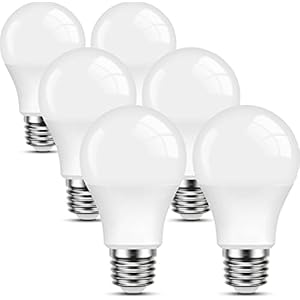 LEDYA E27 LED Warm White Light Bulb, 9W 806 Lumens, Replacement for 60W Incandescent Bulb, Energy Saving Lamp for Kitchen, Floor Lamp, Garden Shed, Pack of 6 Bulbs