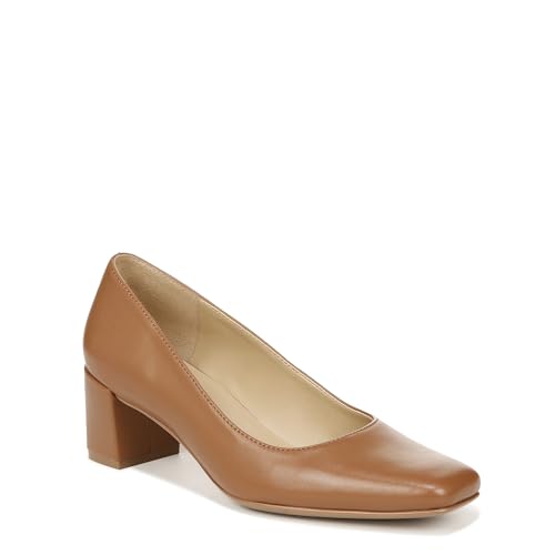 Naturalizer Womens Karina Low Block Heel Square Toe Pump Pump English Tea Brown 8 W