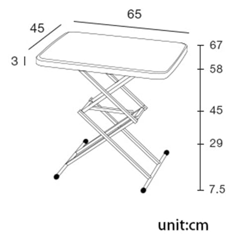Table pliante réglable hauteur petite table appoint portable bureau ordinateur - 4