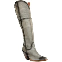 Dan Post Womens WomenS Corsette Over The Knee Fashion Western Boot Snip Light Grey 7 1/2 M US