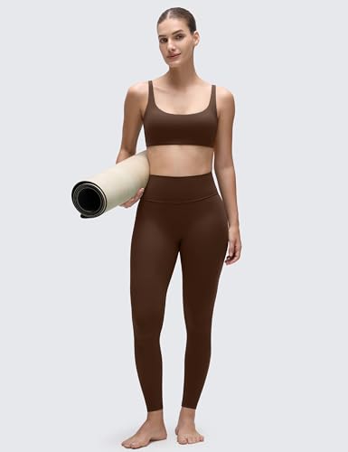 Image of CRZ YOGA Butterluxe Square Neck Sports Bras | Light Support, Removable Pads, Yoga, Extremely Soft, Low Coverage, Adjustable Spaghetti Straps, for Women
