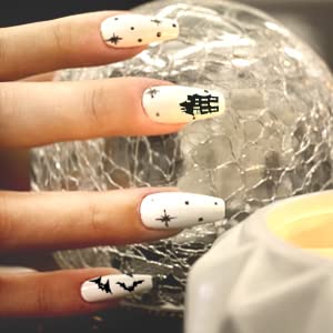 Abodhu Natural Nail Tips Coffin Shape Fake Nails French Tips Half-Cover False Nails With Glue, A Nail File, A Nail Clipper, 500 Pieces Acrylic Nail Tips For Manicure, 10 Sizes #TOP4