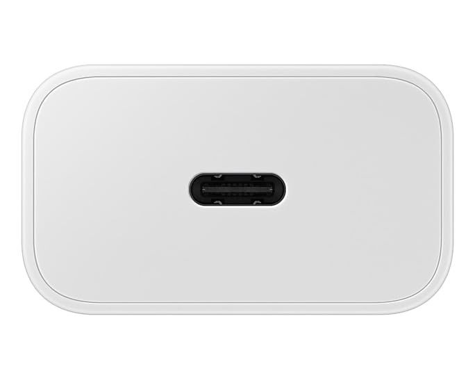Image of Original 25W USB-C Power Adapter Compatible with Samsung Galaxy M55, M54, M33, M32 & More - Super Fast Wall Charger | White | Sleek & Compact New Model