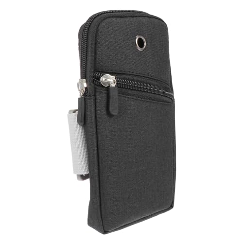 Housoutil 1pc Sports Phone Arm Bag Fabric Arm Band Phone Pouch Armband Cell Phone Holder Running Arm Band Phone Holder for Running Outdoor Sports Arm Bag Keychain Storage Bags Denim