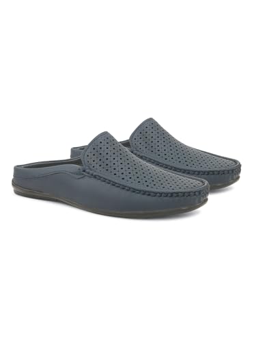 Image of SIR CORBETT Leather Back Open Mule Loafers Shoes for Men (Size 6 to 13)