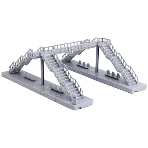 Railway Footbridge Decor - 11.42 Inches PP Material, Railway Bridge Model, Assembly Kit, Scenery | Diorama Display Train Layout 