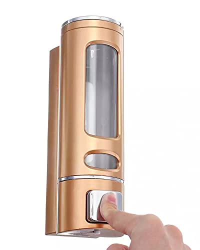Image of BATH GURU Wall Mounted Soap Dispenser 400ml | Liquid Dish Wash, Sanitizer Shampoo Lotion Dispenser | ABS Plastic Hand Wash Dispenser for Bathroom Kitchen, Home & Commercial Use | Multicolor, Pack of 4