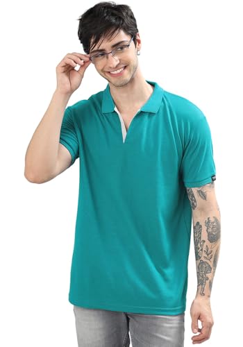 Image of Wear Your Opinion Solid Cotton Rich Polo T Shirt | Collar Tshirts | Half Sleeves | Plain-Regular Fit (Available in Plus Size)