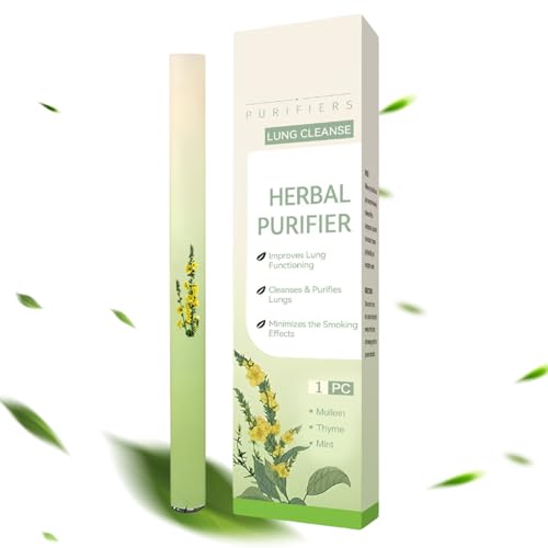 Inhalador De Limpieza Pulmonar | Supporte Respiratorio De Hierbas Stick Mullein Extracto De Hojas Purificador Ayuda De Respiración Natural | Soporte De Recuperación Del Difusor De Bienestar Calmante P