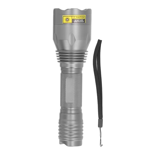Gonetre Light de Feuille de Lumière UV Torche Aluminium Shelde D'alliage 365 Nm Lampe de Poche Noire LED pour L'urine pour Animaux de Compagnie Tache (1 X Batterie de Lithium (Non Incluse)
