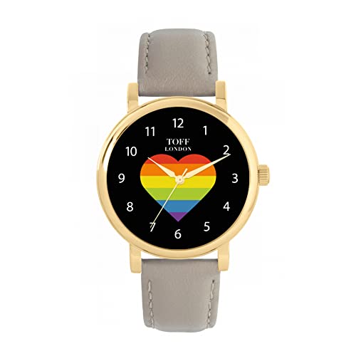 Toff London Reloj Pride Rainbow Heart con números arábigos