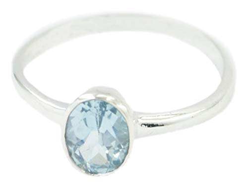 Bague en argent bleu véritable pour éviter les allergies et sublimer vos mains