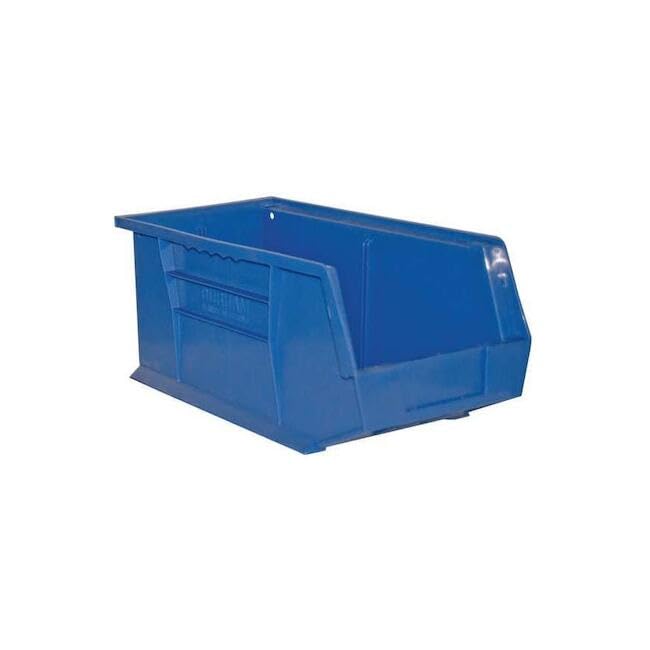 Durham PB30240-52 Polypropylene Plastic Hook On Bin, 8" Width x 7" Height x 15" Depth, Blue (Pack of 12)