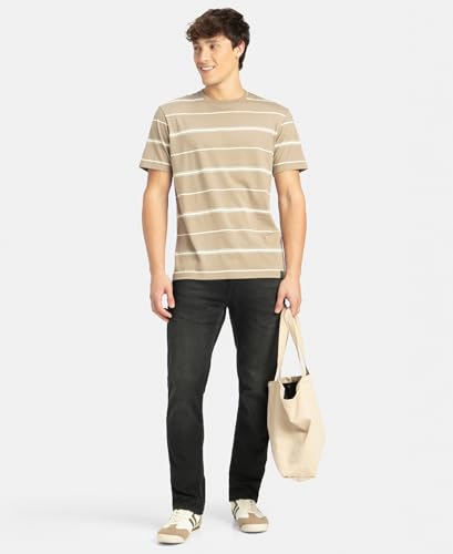 Image of Jockey 2715 Men Super Combed Cotton Rich Striped Round Neck Half Sleeve T-Shirt
