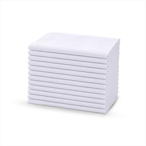 Servilletas de tela AMOUR INFINI algodón set x12 blancas miniatura 1