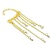 Star Ear Cuff Handmade Gold Earring No Pierce Fake Piercing Long Chain Ear Cuff Faux Handmade Charm Statement Earring Celestial tribal ear wrap dangling festival party jewelry gift for women - 1 pcs