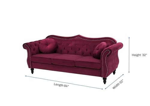 Image of Classic 3+2= 5 Seater Sofa Set Luxury Chesterfield Modern Fahionalable Sleeper Sofa for Living Room, Dining Room, (3+2 Blue TAZ)