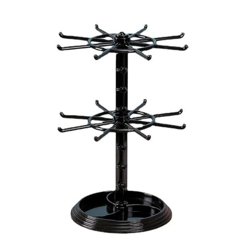 Rotating Earring Necklace & Keychain Display Stand,2 Tier Jewelry Organizer | 2-Layer.Durable Plastic Base Ensures Stability. Ideal For Home Dresser Countertop Or Boutique Retail Store Use - image 6