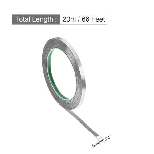 Image of Aluminum Foil Tape Adhesive Metal Tape, [for Sealing Patching Hot Cold HVAC, Duct, Pipe Insulation] - 1 /4inch /66ft /2.4 Mil