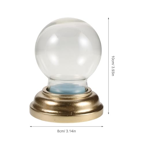 Suministros para Decoración con Globo de Vidrio Transparente y Soporte Dorado 3