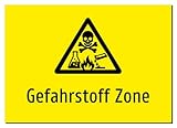 Gefahrstoff Zone – Aufkleber A3: 420x297mm – Mit Grafik und Text