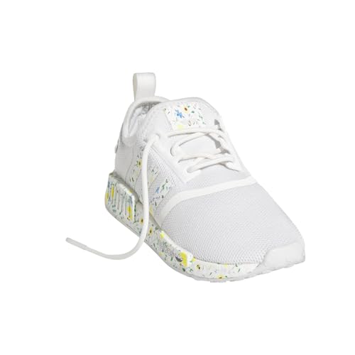 adidas Kids Girls NMD R1 Floral Lace Up Sneakers Shoes Casual - White - Size 1 M2