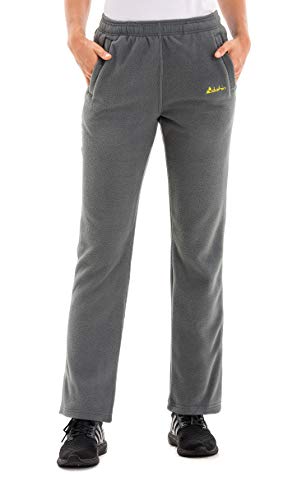 clothin Men/Women Polar Fleece Thermal Sweatpants (US S,Gray)